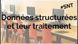 Données structurées et leur traitement [upl. by Leahciam]