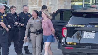 Caught on video Woman arrested at Quarry Market Shopping Center after leading troopers on chase [upl. by Helprin]