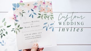 How To Make Wedding Invites Using Watercolor Art [upl. by Fulvia]