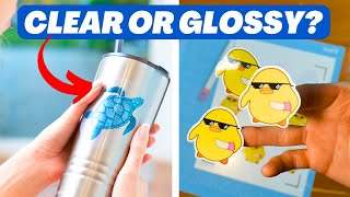 Clear Vs Glossy Printable Vinyl Sticker Paper Explained For Beginners [upl. by Opiuuk]