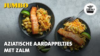 Wat eten we Aziatische aardappeltjes met zalm [upl. by Oinolopa]