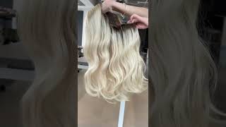 16quot Ombre Brown to Platinum Blonde Wavy Human Hair Wig RLF028 hairwig blonde hairstyle shorts [upl. by Brunell798]