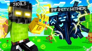 FIGHTING the INFINITY WITHER in Insane Craft [upl. by Enylcaj906]