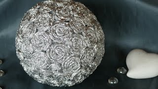 Kugel basteln – Wohndeko basteln aus Alufolie fürs ganze Jahr – tinker living room decoration [upl. by Nonez]