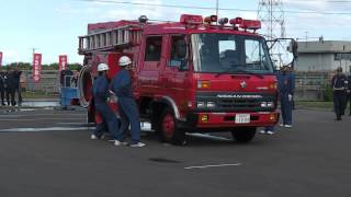 ポンプ車操法 20130908 八雲消防東分団 放水訓練大会優勝 [upl. by Ilam664]