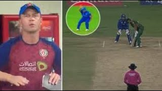 Gulbadin Naib fakes injury during Afghanistan vs Bangladesh T20 world cup match icc t20worldcup [upl. by Derriey]