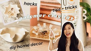 BEST OVEN BAKE POLYMER CLAY TIPS TRICKS AND HACKS FOR DIY HOME DECOR BeginnerFriendly [upl. by Alfreda760]