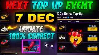 Next Top Up Event In Free Fire 7 DECEMBER 2023  upcoming top up event in free fire [upl. by Jentoft]