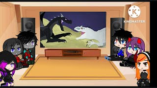 Rainimator friends react to Ender Dragon vs Indomimus Rex dinomania [upl. by Richart]