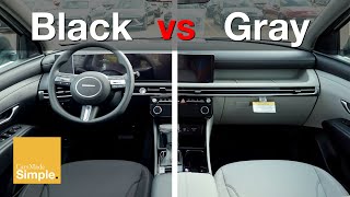 2025 Hyundai Tucson Black vs Gray Interior  Side by Side Comparison [upl. by Repohtsirhc109]