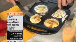 Tfal 1200Watt Arepa Maker with Recipes [upl. by Tirza396]