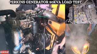 Perkins Generator Diesel 30kva Water load Test 3Face Per Face 35A Siddiq Engineering [upl. by Aitsirt]