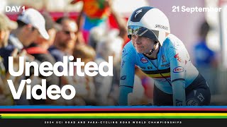 Day 1 Raw Video  2024 UCI Road and Paracycling Road World Championships [upl. by Ayikat905]