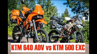 KTM 500 exc vs KTM 640 Adventure [upl. by Candace]