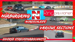 Nürburgring Nordschleife various sections Ringpressionen Touristenfahrten div Streckenabschnitte 💚 [upl. by Ennovihs326]