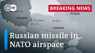 NATO member Poland says Russian missile violated its airspace  DW News [upl. by Lazar]