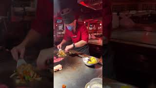 THIS HIBACHI CHEF IS A PROFESSIONAL MEAT BEATER 😱😂 gnb shorts food [upl. by Trutko843]