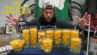 The 100 Raw Egg Chug Challenge  LA BEAST [upl. by Chrisy667]