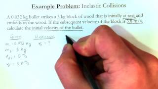 Physics  Example Problem Inelastic Collisions [upl. by Lebam]