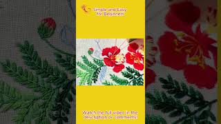 Stunning Phoenix Flower Hand Embroidery Tutorial  Easy for Beginners [upl. by Winebaum]