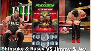 Wrestlemania 35  Shinsuke amp Rusev VS The Usos  WWE MAYHEM [upl. by Haissem]