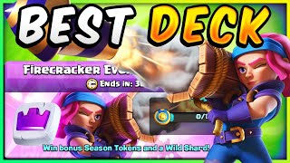 BEST DECK for FIRECRACKER EVOLUTION CHALLENGE — Clash Royale [upl. by Seys]