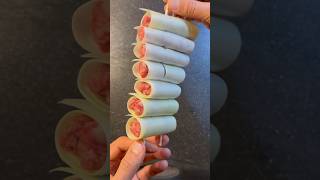 Leek wraps filled with savory seasoned hamburger meat [upl. by Rrats199]