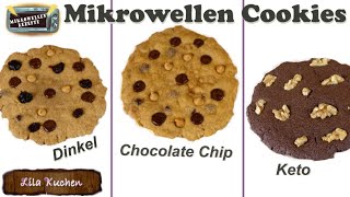 Wie backen in der Mikrowelle Cookie Rezept ohne Ei  Kekse selber machen ohne Backofen Vegan Keto [upl. by Ahsiemal501]