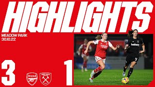 HIGHLIGHTS  Arsenal vs West Ham 31  WSL  Nobbs Blackstenius Maanum [upl. by Erlinna]