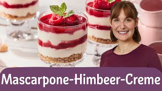 HimbeerMascarponeDessert – Nachtisch im Glas 😋  REWE Deine Küche [upl. by Aksel]