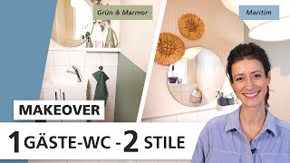 🌅 Maritimes vs grünes GästeWC 💚  Makeover  INTERIYEAH  Einrichten mit SEGMÜLLER [upl. by Lockhart]