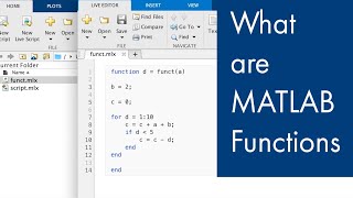 What Are Functions in MATLAB  Managing Code in MATLAB [upl. by Besnard]