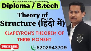 Theory of Structure  Unit6  Clapeyrons Theorem of Three Moment  Three Moment Theorem [upl. by Temple751]