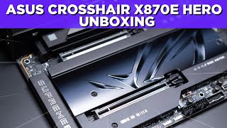 UNBOXING ASUS CROSSHAIR X870 E HERO [upl. by Clawson]