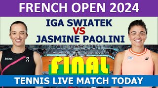 Jasmine Paolini vs Iga Świątek Final RolandGarros 2024 [upl. by Nichani]