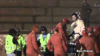 Glenn Revell Huge Crash Sydney Speedway 07042012 by Russ Fenson [upl. by Anaicilef]