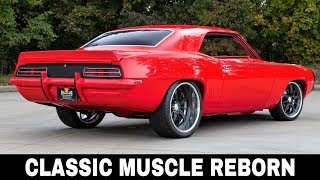 Top 10 Classic Muscle Cars Restored and Upgraded to Fit 2019 Standards [upl. by Annirok415]