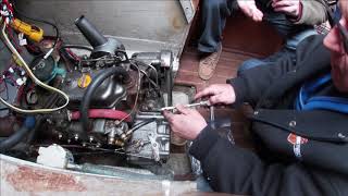 Yanmar 2QM15 Fuel Injection Pump Removal [upl. by Dacie]