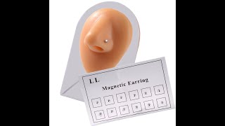 12PCSCard Fake Cheater Non Pierced Magnet Ear Tragus Cartilage Lip Labret Stud Nose Ring  Rs 650 [upl. by Oidiple]