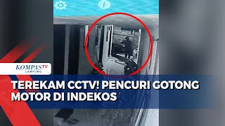 Terekam Cctv Pencuri Lompat Pagar Gasak Motor di Indekos [upl. by Ttennaj]