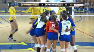 Volleyball vs Towson Highlights 92715 [upl. by Zetnwahs13]