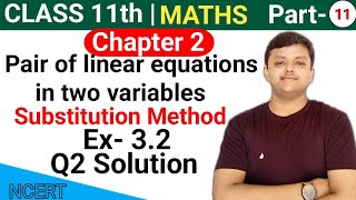 Class10thMaths Exercise 32 Q2 Solution Pair of Linear Eq in Two Variables  New NCERT [upl. by Neeloj]