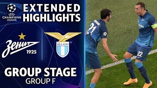 Zenit St Petersburg vs Lazio Extended Highlights  Group Stage  Group F  UCL on CBS [upl. by Ecnahoy]