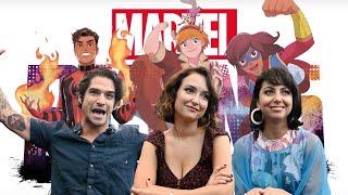 MARVEL RISING Interviews with Tyler Posey Milana Vayntrub amp Kathreen Khavari [upl. by Mitchael]