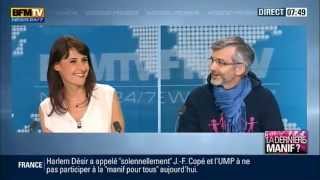 Interview de Tugdual Derville avant la Manif Pour Tous 260513 BFM TV [upl. by Serrell]