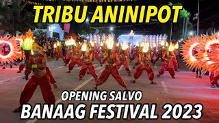 TRIBU ANINIPOT BANAAG FESTIVAL 2023 OPENING SALVO anilao [upl. by Dahsraf188]