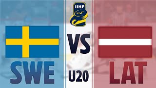 ZVIEDRIJA VS LATVIJA  U20 PASAULES HOKEJA ÄEMPIONÄ€TA LATVIJAS IZLASES SIMULÄ€CIJAS [upl. by Mikel]