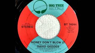 David Geddes Honey Dont Blow It 1975 [upl. by Dinan405]