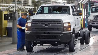 Producing the New Massive Chevrolet Heavy Duty Trucks  USA Assembly Plant [upl. by Pul]