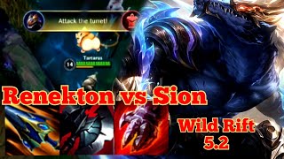 Renekton vs Sion Top  Wild Rift 52 Baron Lane [upl. by Sethrida]